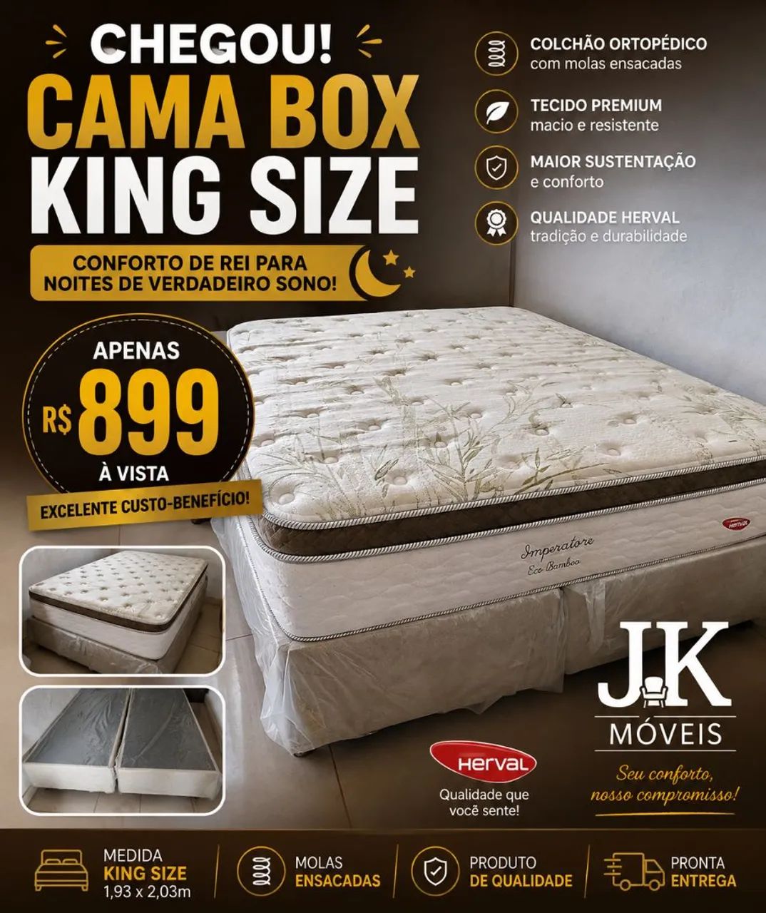 Cama box king size 