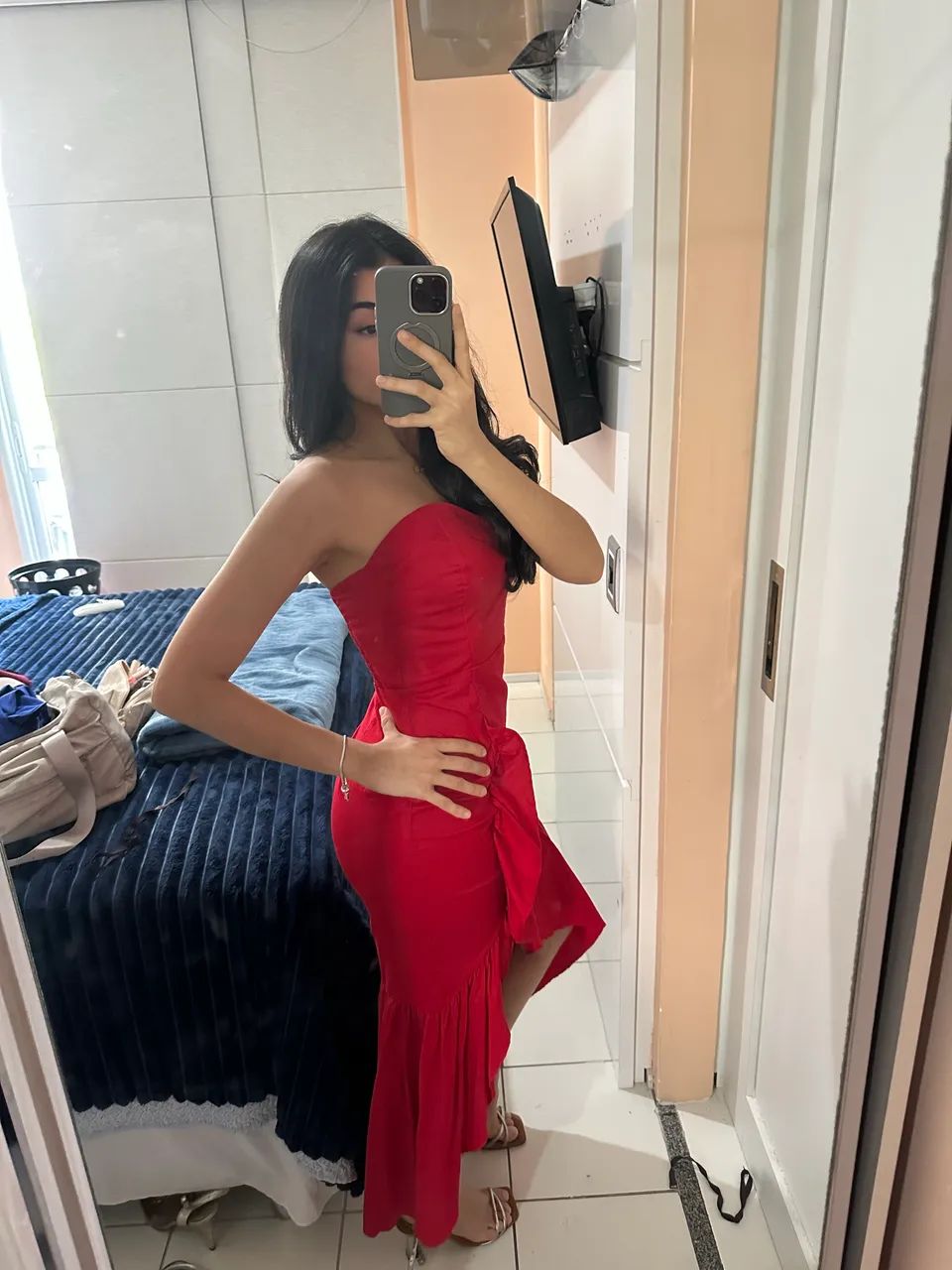 vestido vermelho longo  - Foto 3
