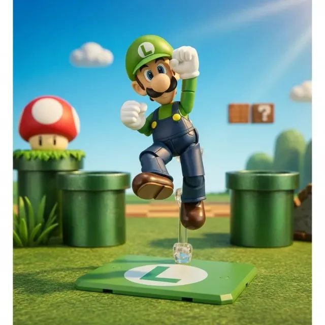 Figura de ação SHFiguarts Luigi (SUPER MARIO)  - Foto 4