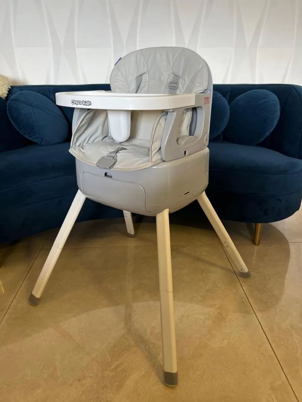 Cadeira de Alimentação Cosco Frutty (4 em 1) - Cinza - Completa