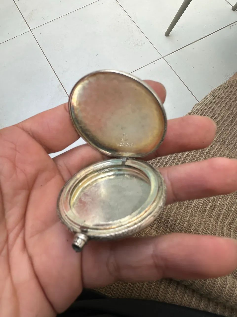 Casco relógio de bolso em prata - Foto 4