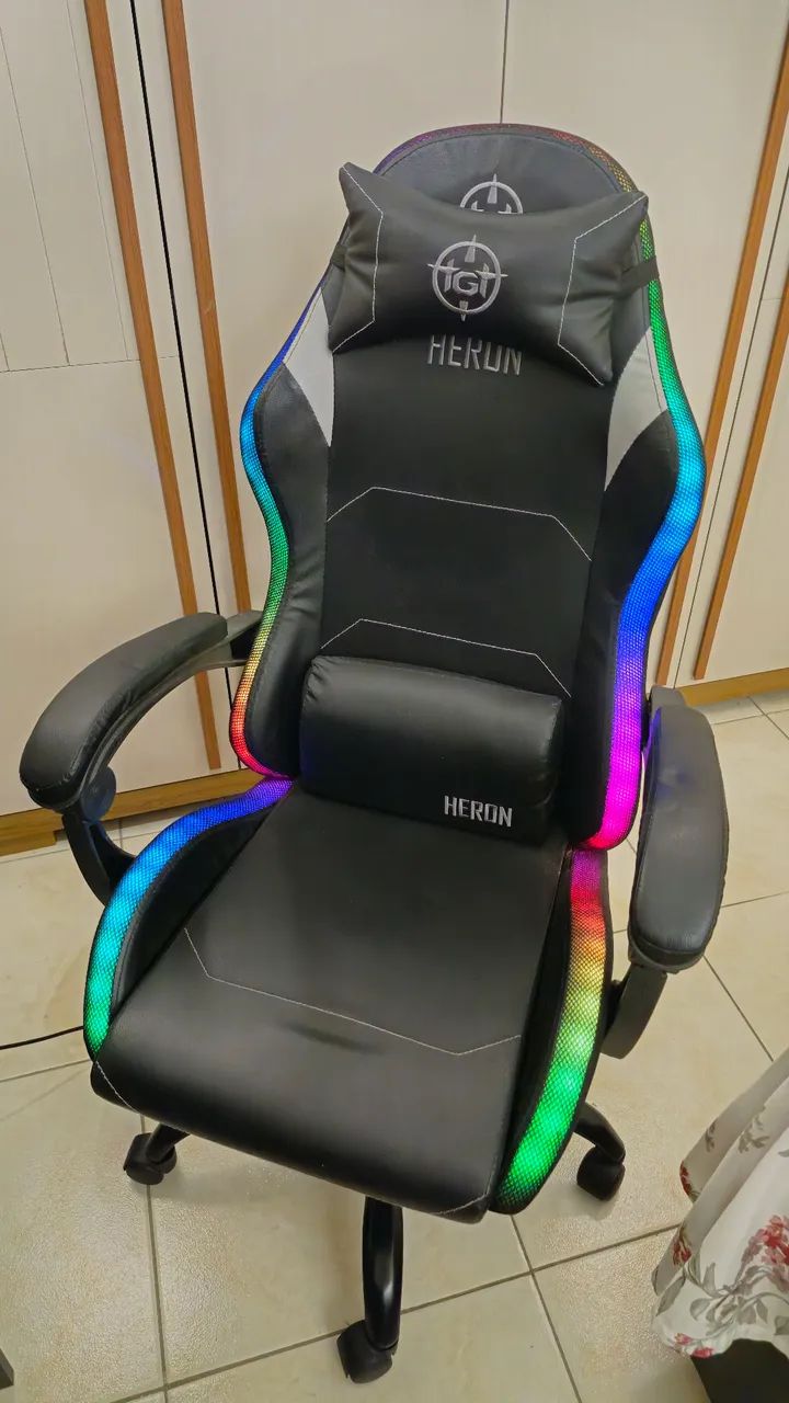 Kit Setup monitor+cadeira gamer+Mesa