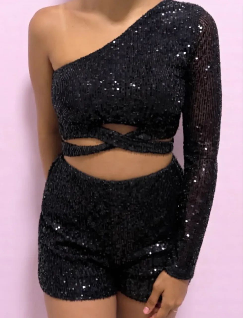 Conjunto paetê preto - Foto 2