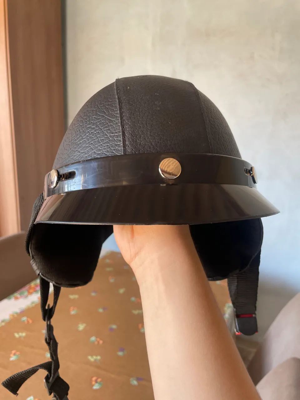Capacete couro coquinho - Para scooter  - Foto 2