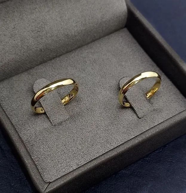 Par de aliança em Ouro 14k - Foto 2