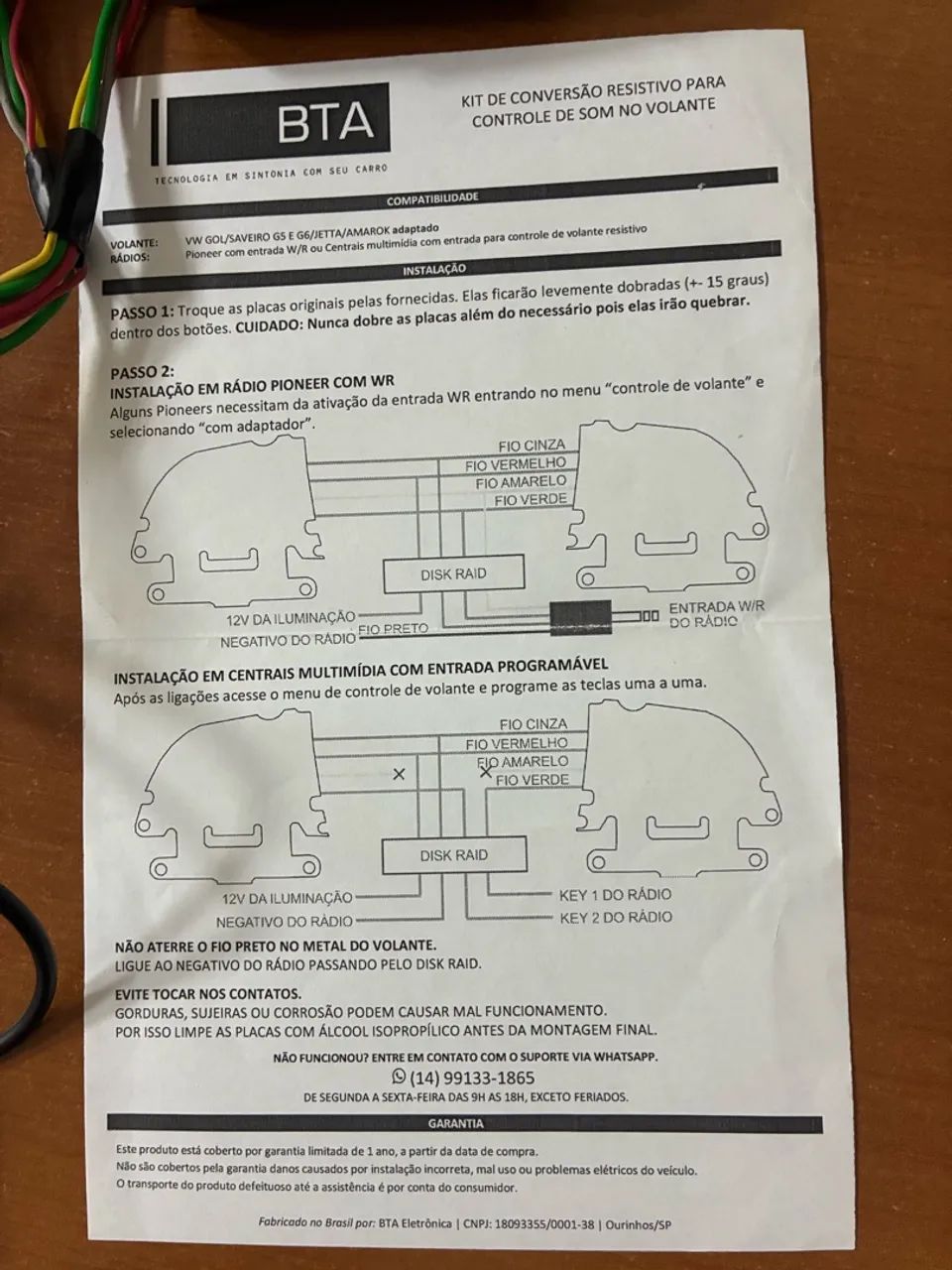 Interface BTA com botões VW - Foto 4