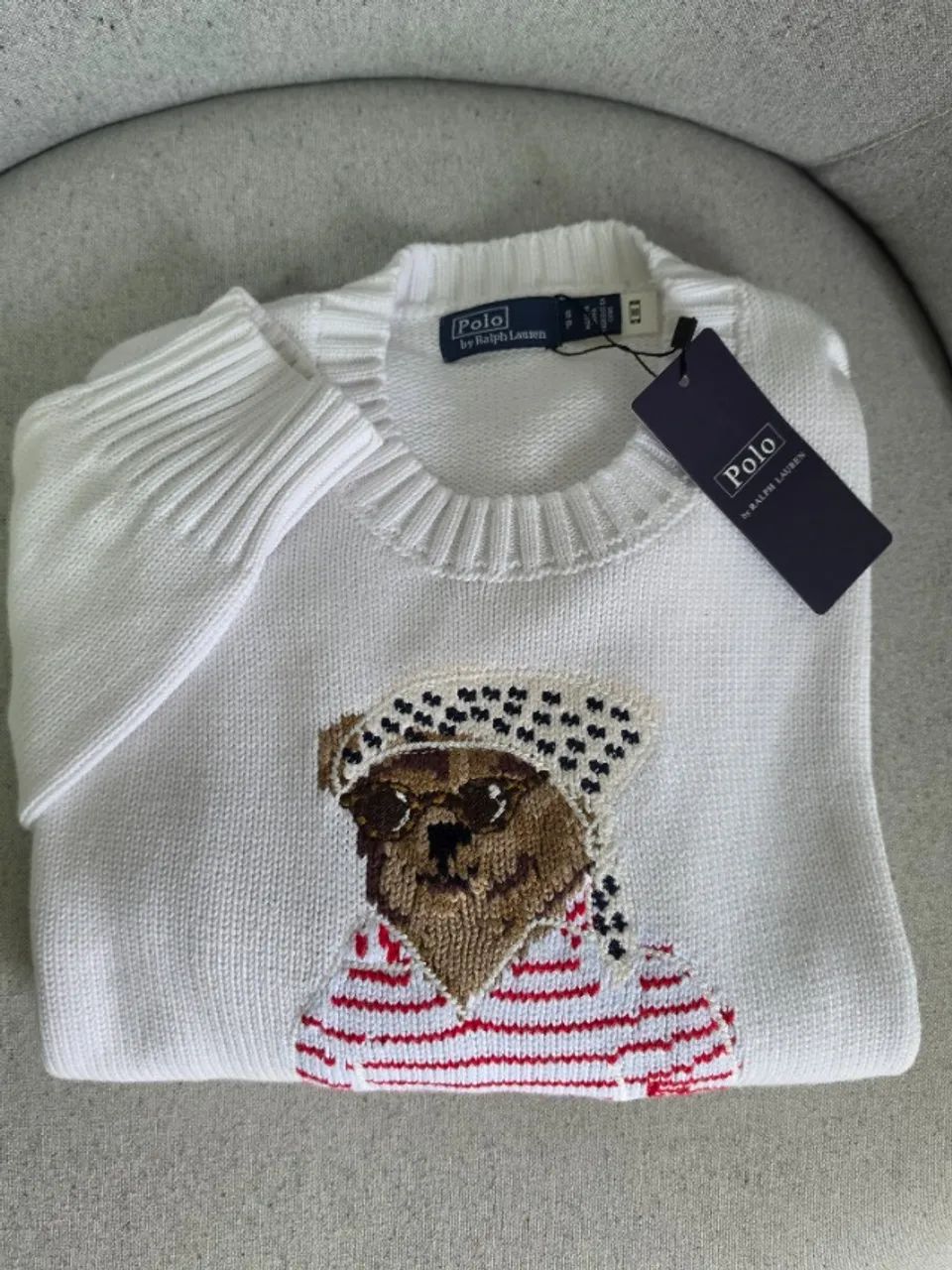 Polo Bear Trico / Sueter Branco - Foto 2