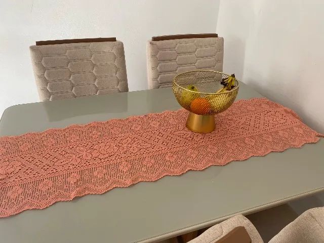 Mesa de Jantar Retangular 4 Lugares com Tampo de Vidro + Cadeiras Estofadas (Com NF) - Foto 4