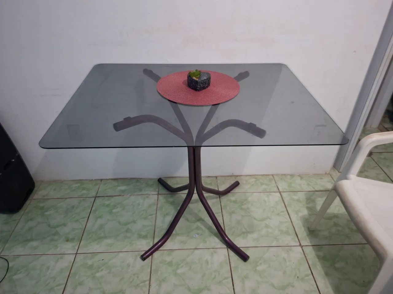 Linda Mesa tampo de vidro