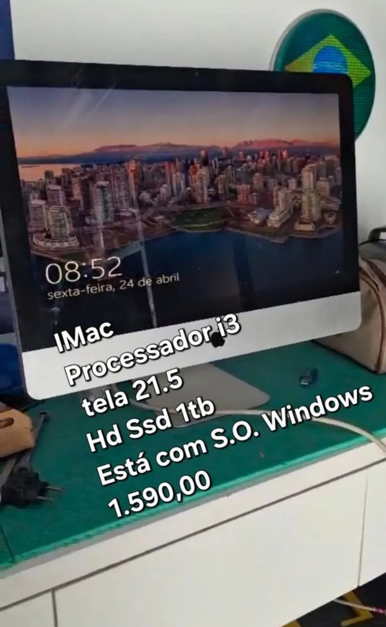 IMac i3 1TB SSD com sistema operacional Windows 