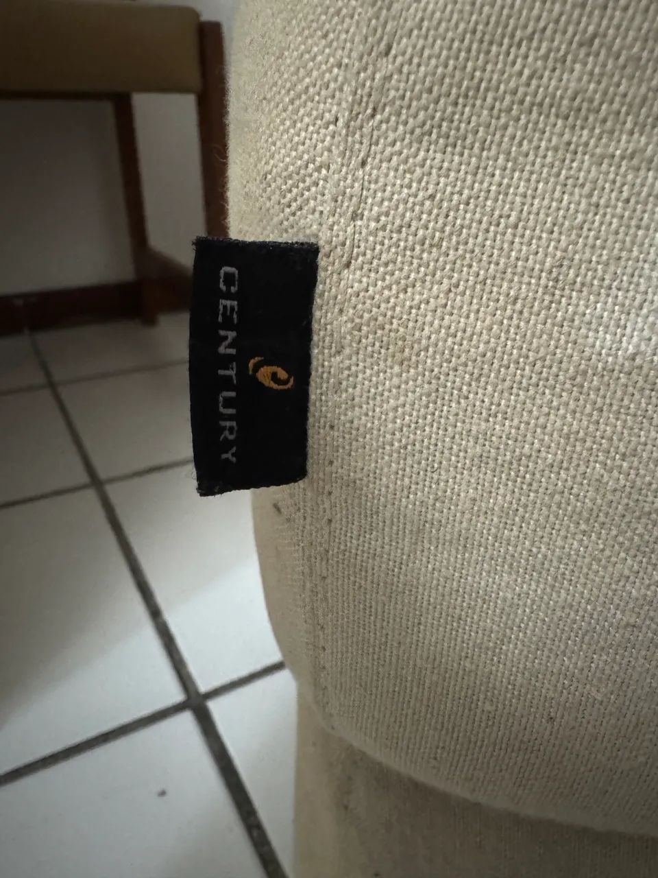 Puff  retangular em linho CENTURY (2unidades) - Foto 2