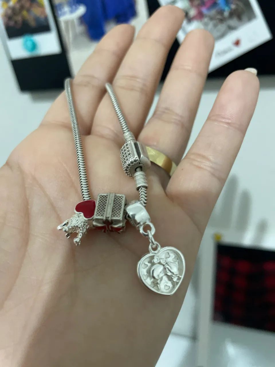 Pulseira prata berloques (charms), tipo Pandora - Foto 2