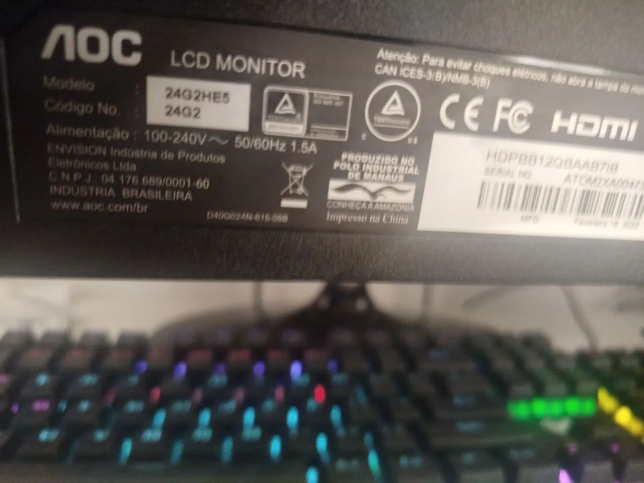 Monitor AOC Gamer 24G2HE5 - Foto 4