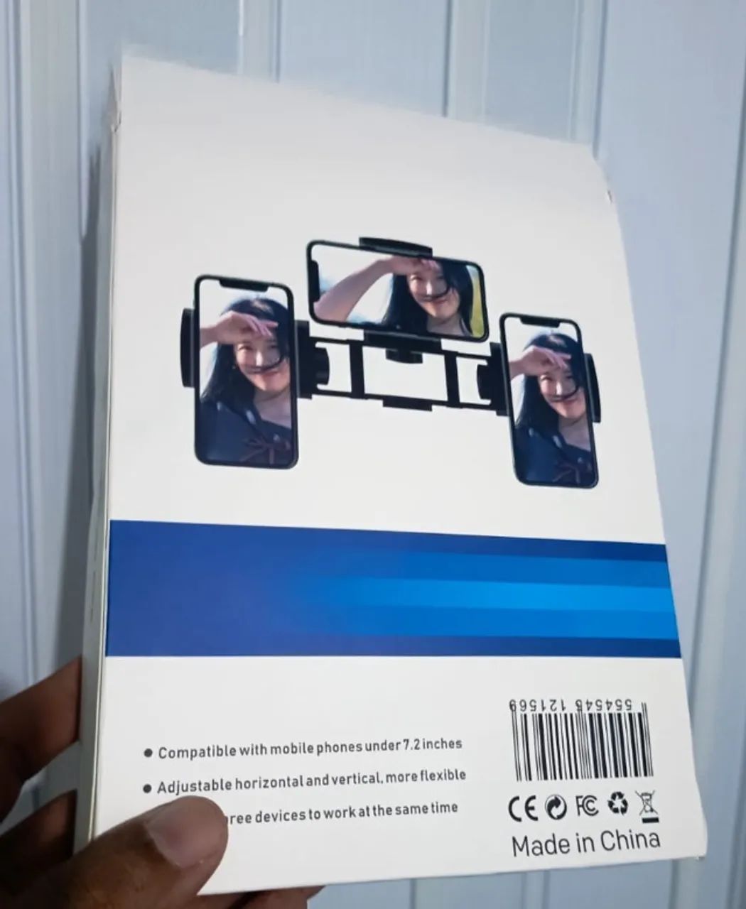 suporte videomaker para 3 celulares