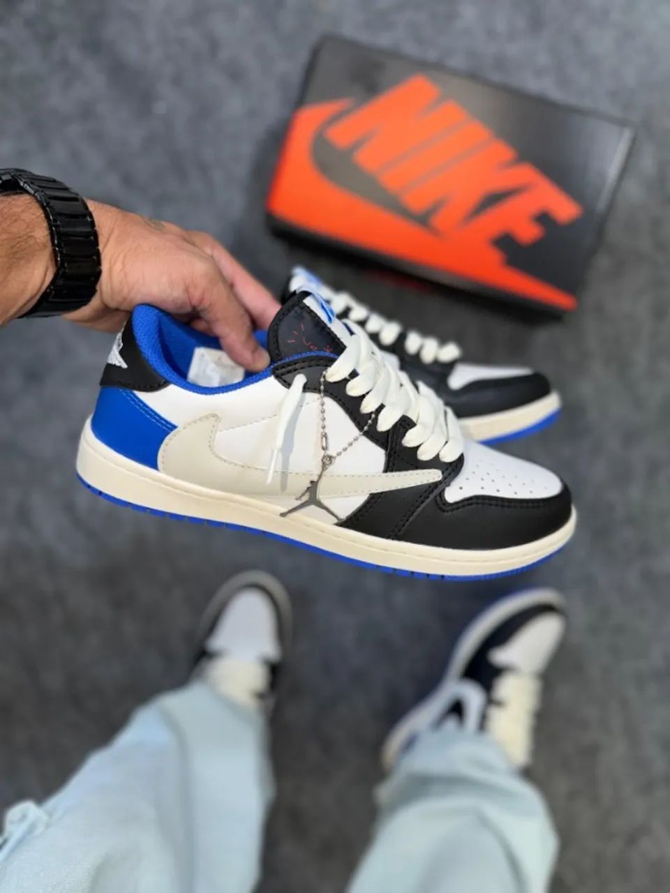 Tenis Nike Travis Cactus Jack Azul fragment