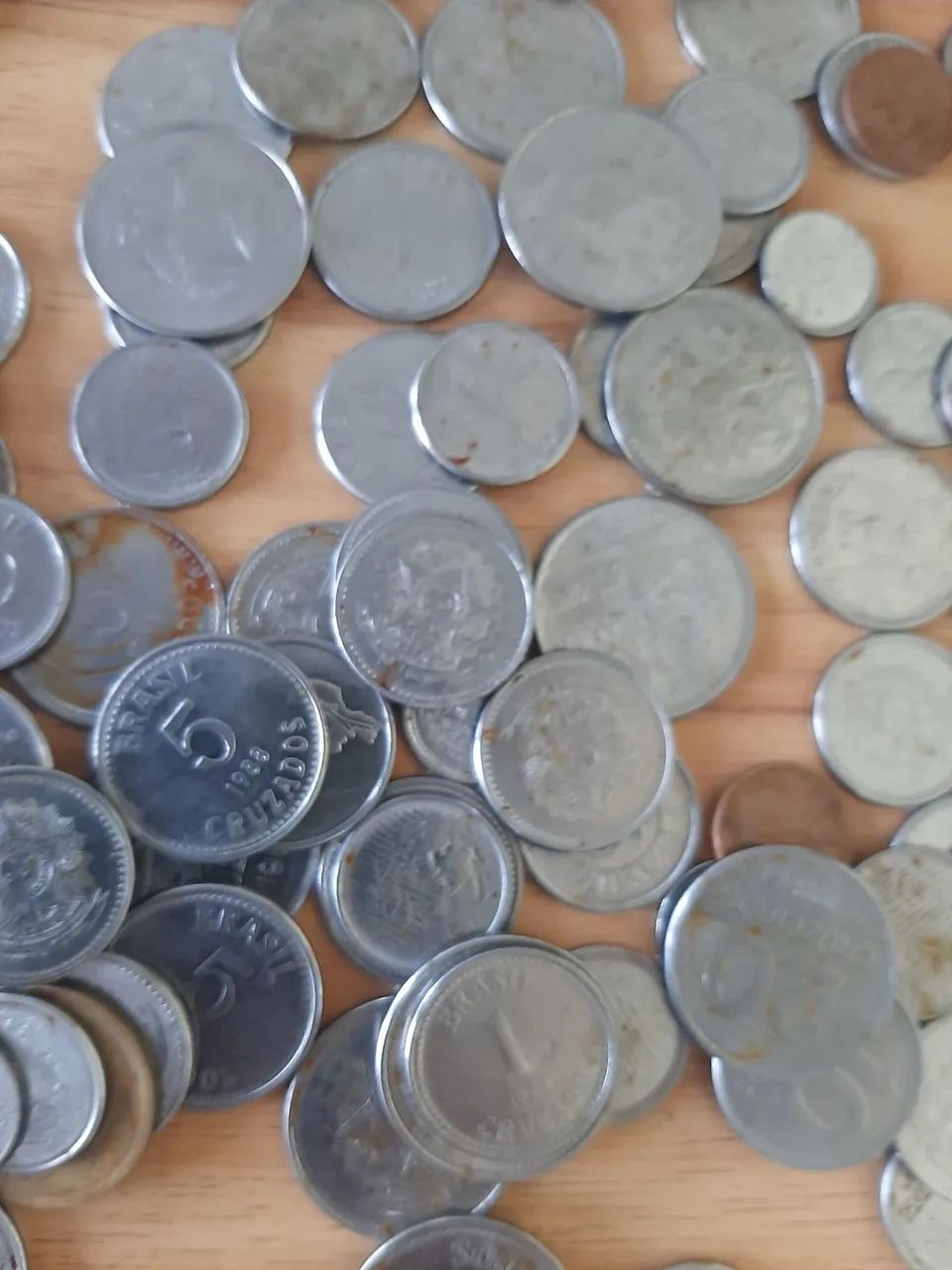 Antiguidade lata/moedas e cédulass - Foto 5