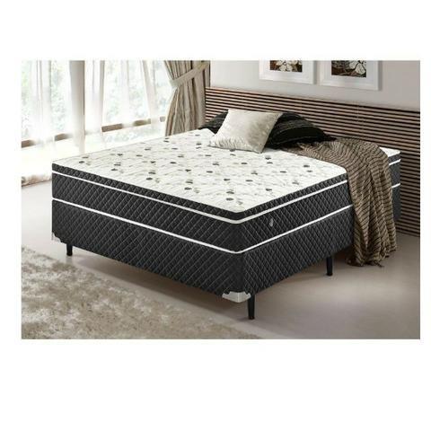 Cama box base queen e colchão D45 Imperdível