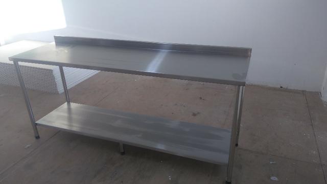 Mesa E Bancada Industrial 100% Inox 1,40x0,60