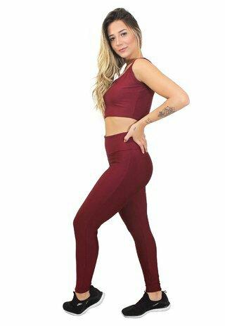 Conjunto Calça Legging e Cropped Basic - Foto 2
