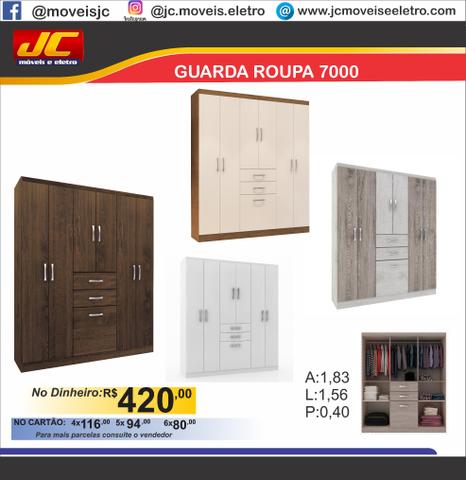 Guarda roupa casal 7000 .Montagem gratis