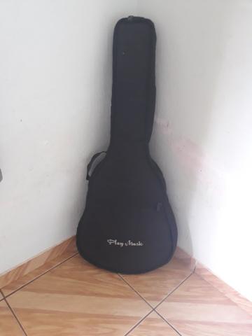Violão elétrico com capa - Foto 3