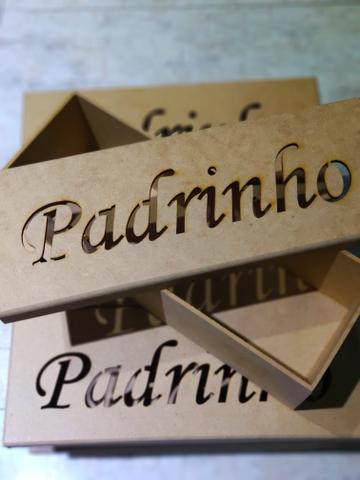 Caixa Padrinho Casamento MDF - Foto 2