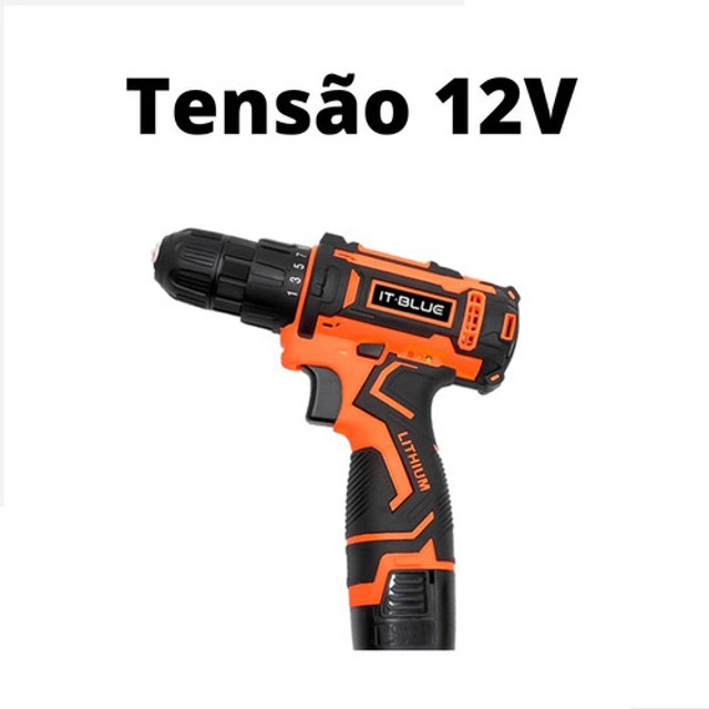 Parafusadeira Furadeira + Kit Oficina Com 35 Acessórios 12v Le-1928 - Foto 3