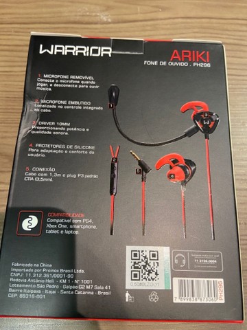 Fone gamer Warrior ARIKI NOVO, LACRADO. - Computadores e acessórios -  Macapá 1015715861 | OLX