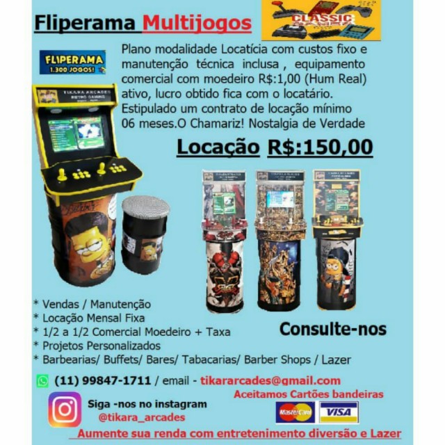 Fliperama Multijogos - Aluguel para eventos - Videogames - Vivendas do  Turu, São Luís 1261747431