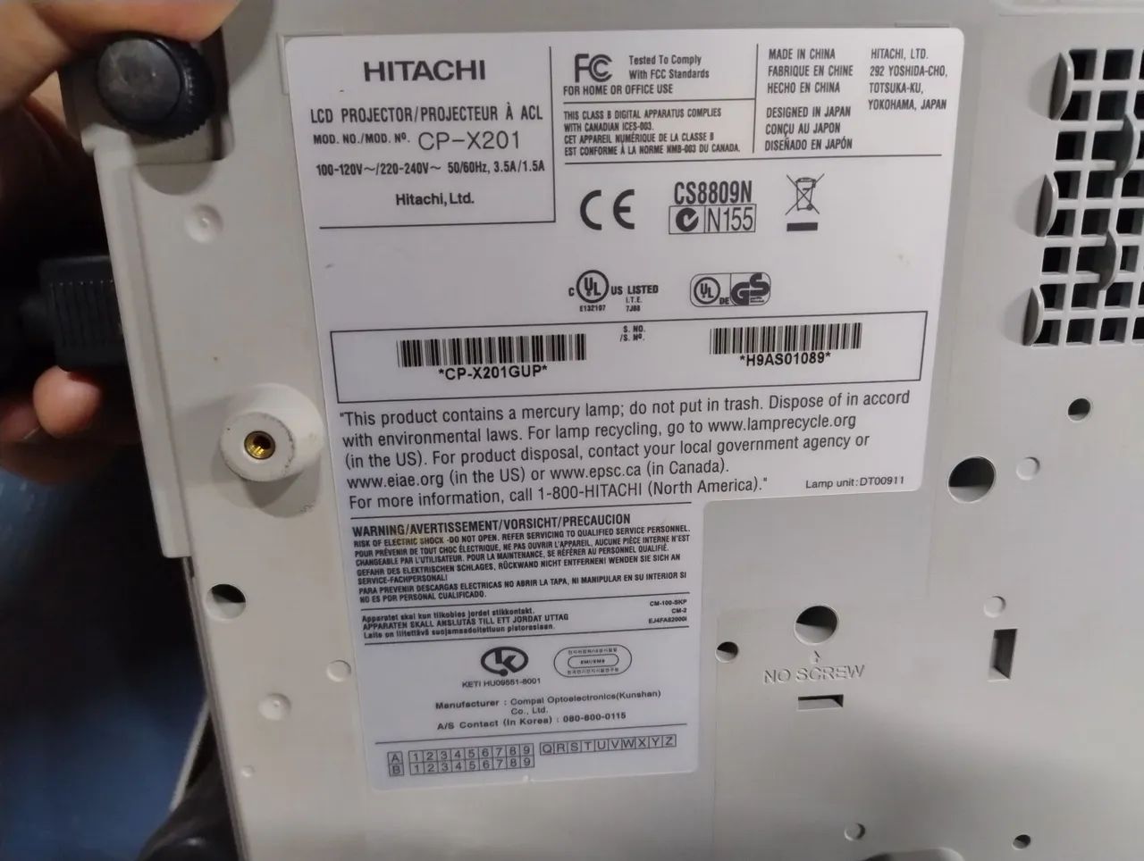 Projetor Hitachi CP-X201 3LCD - Perfeito para apresentações! - Foto 3