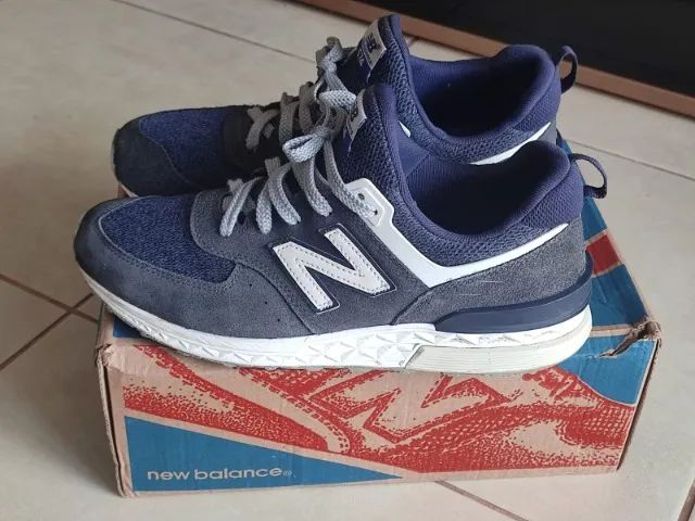 New balance 574 sport hot sale blue