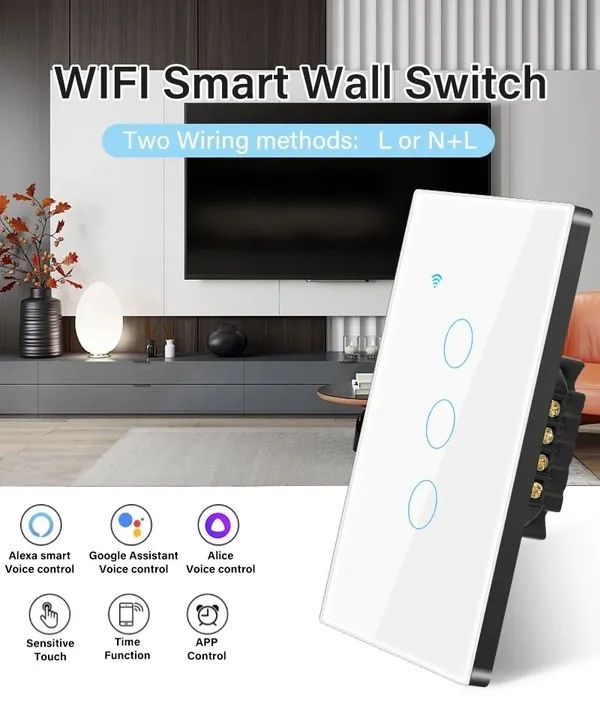Interruptor Wifi Tuya 2 Botões, Compatível com Alexa, Aplicativo  - Foto 6