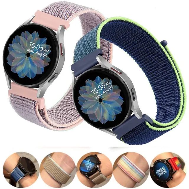 Pulseira Nylon Velcro 20mm 22mm para relógio smartwatch universal  - Foto 2