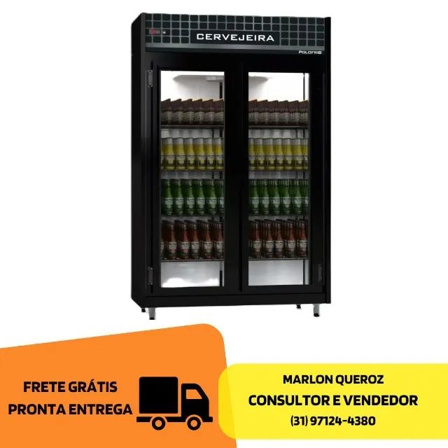 Cervejeira Nova 2 Portas Polo Frio Preta