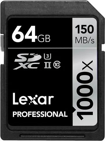 Cartão de de memória Lexar 64Gb Professional 1000X Sdxc Uhs-Ii
