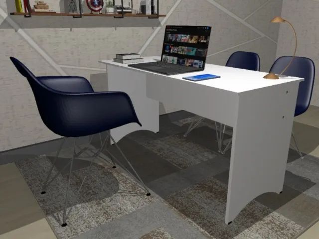 Mesa Top Best Work. Em MDF: Medidas L120cm x P70cm x A74cm
