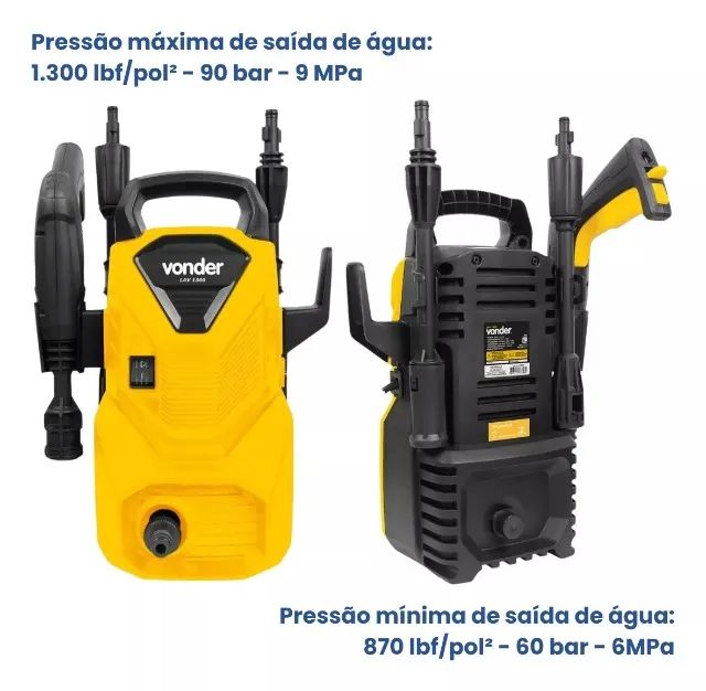 Lavadora De Alta Pressão da Vonder 1300 Libra 4000ml 1200w 60hz 220V Ideal Lava-Jatos Casa - Foto 2