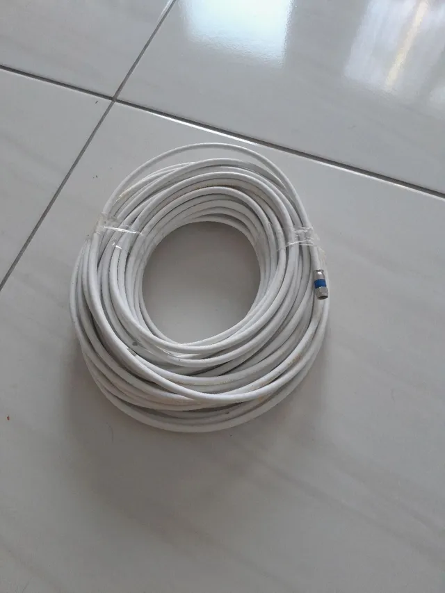 Cabo coaxial 30mt branco TV Digital