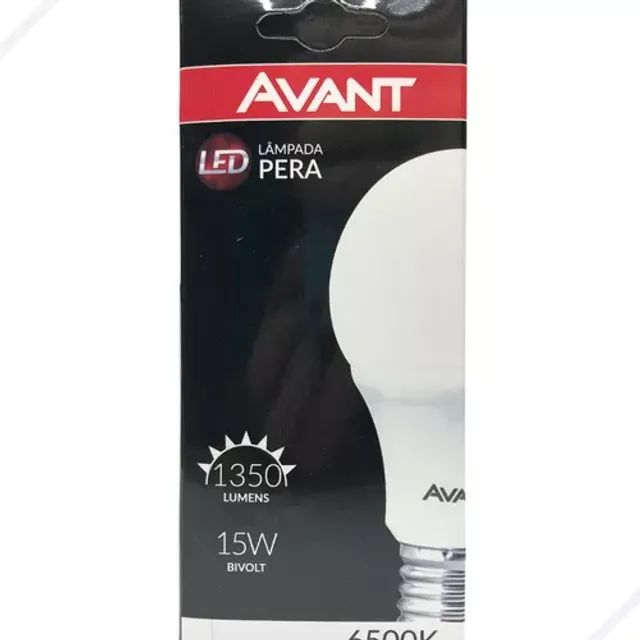 Lâmpada Led Bivolt Branca Fria E27 Bulbo 15w 6500k Avant