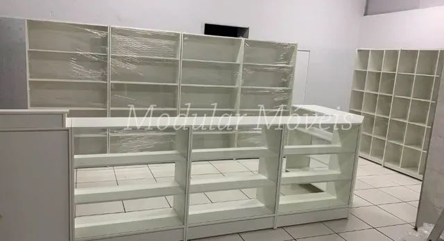 Prateleira Colmeia Balcões Expositores  Kit Completo Loja Comércio