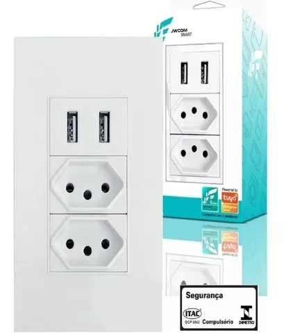 Interruptor / Tomadas Dual 2 Portas USB Bivolt (Escolher no Chat)
