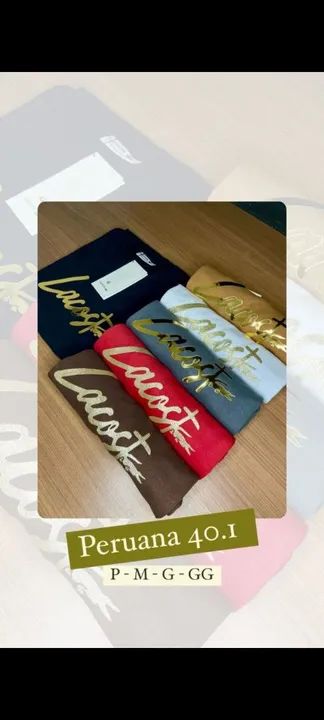 Camisas gola careca malha PERUANA 