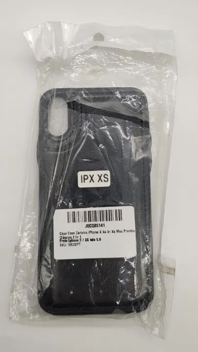 Capa case carteira em couro para iphone xs - Foto 3
