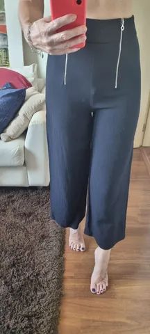 calça pantacourt cintura alta zara, p - Foto 3