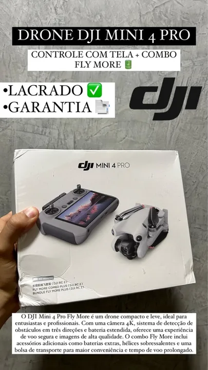 Drone DJI Mini 4 Pro Fly More - Novo