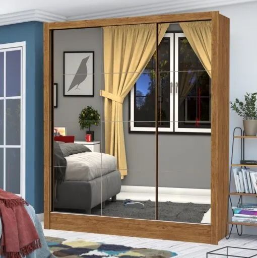 Guarda-Roupa Dubai/Santiago Premium(3 Portas espelhadas) 1,79