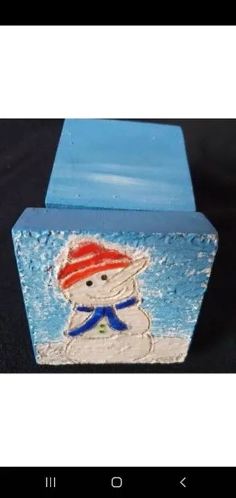 Caixa mdf boneco de neve