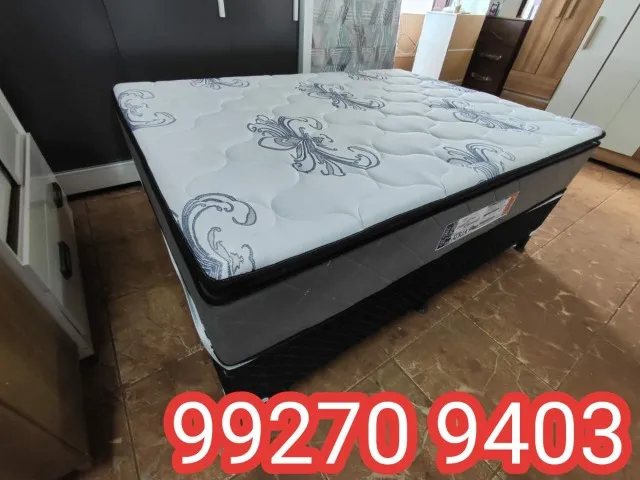 Cama box e colchão D33, Novos