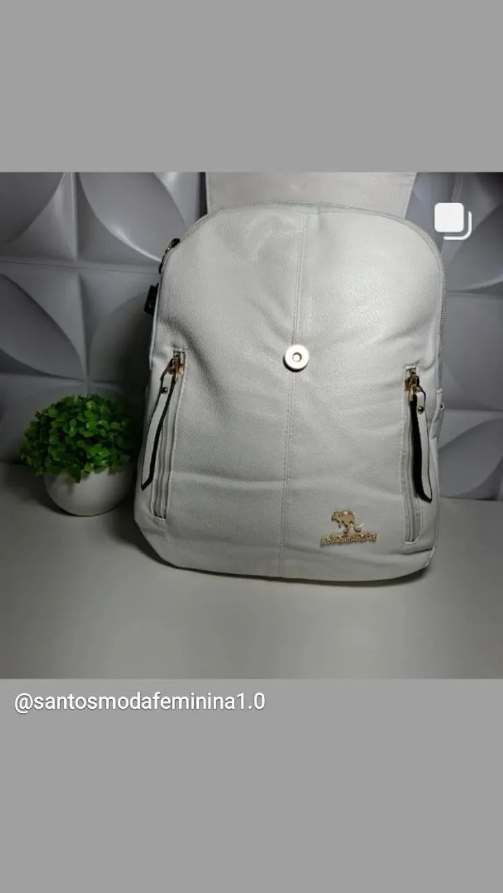 Mochila Feminina Branca - Foto 4