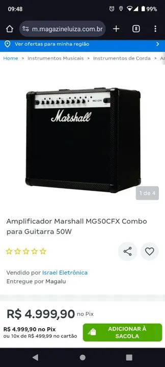 Amplificador Marshall MG50CFX - Foto 4